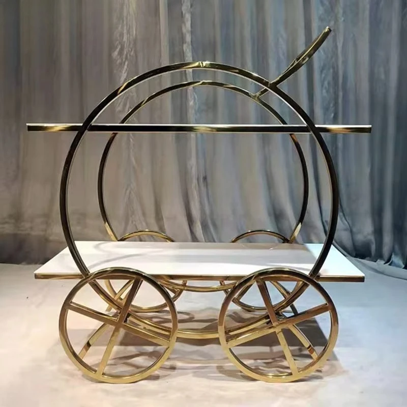 

Portable Universal Wheels - Platinum Pumpkin Carriage Decoration Props Are Suitable for Weddings or Various Party Events