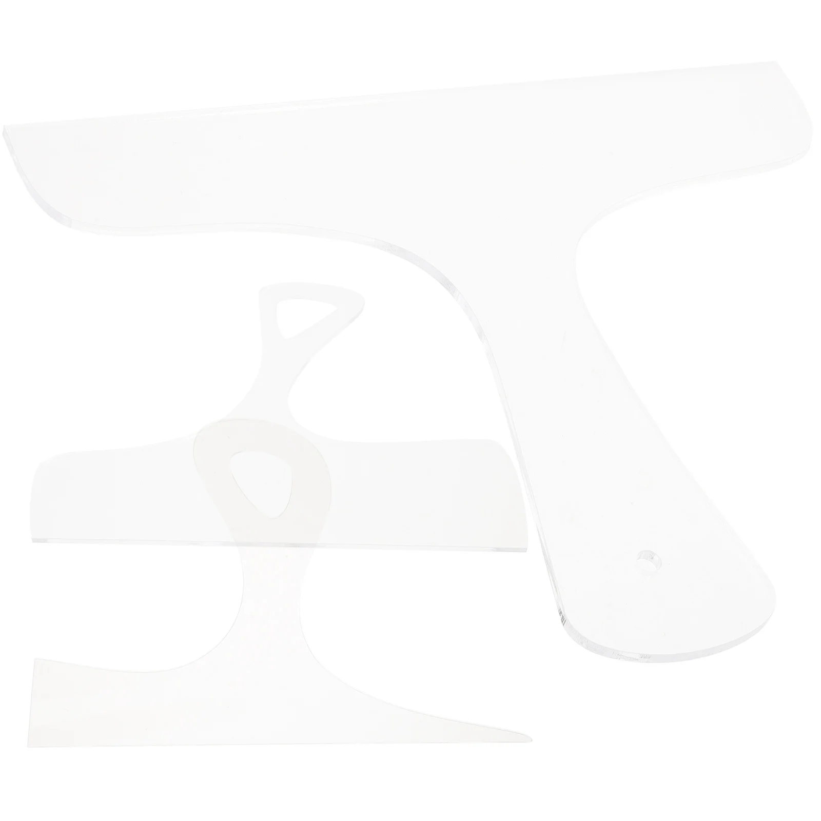 

3Pcs Acrylic Handle Cutting Template for Kitchen Precise Cutouts Reusable Clear Stencils Cutting Handle Template