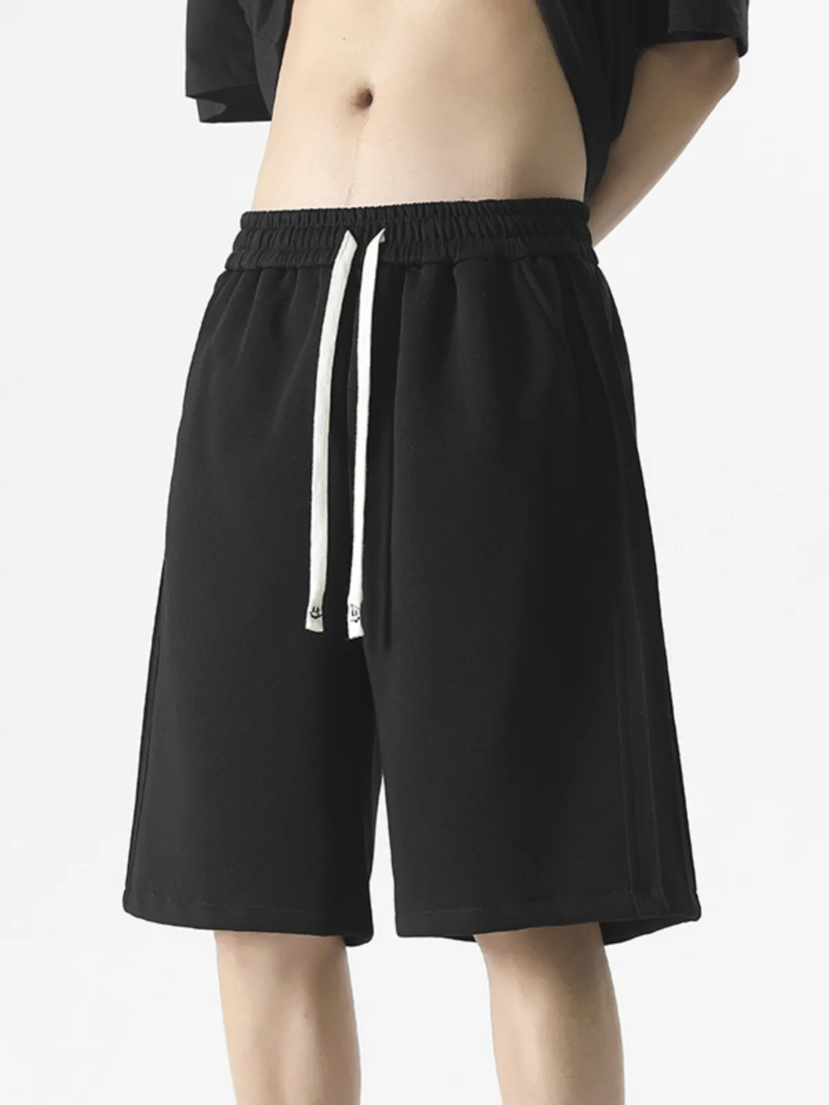 

Мужские шорты Pure Bla Heavyweight, повседневные, с завязками, в американском стиле, свободного кроя, длиной пять дюймов, дышащие, удобные, летние