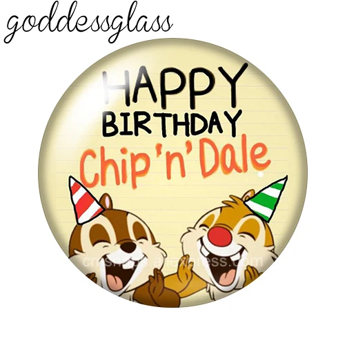 Disney Chip 'n' Dale Rescue Ranger niedlich 12mm/18mm/20mm/25mm rundes Foto Glas Cabochon flache Rückseite machen Ergebnisse für Armbänder