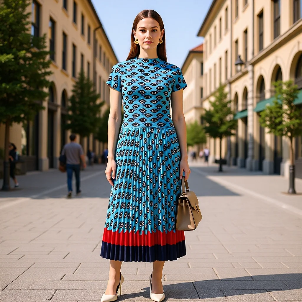 

Miyake Folds 2026, весенне-летний новый большой размер, женский модный топ с рукавами «летучая мышь», плиссированная юбка с высокой талией, костюм с плиссировкой