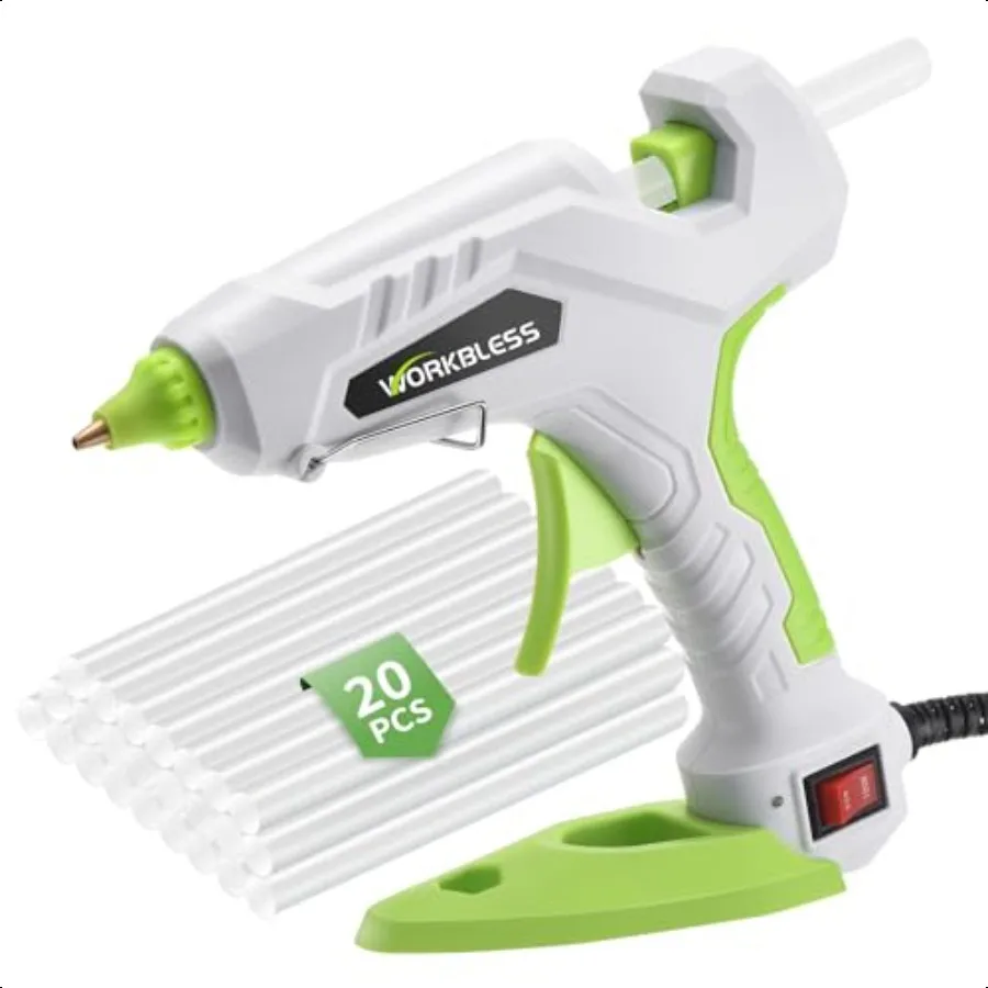 

Hot Glue Gun Dual Temp Glue Gun 60W 100W Fast Heating Heavy and Duty Glue Gun with 20PCS Full Size Glue Sticks for Arts Home Re