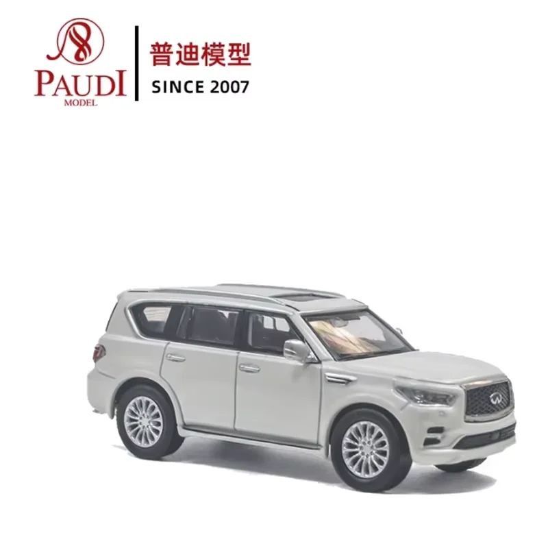 

PAUDI 1:64 масштаб QX80 2022, имитация сплава, модель автомобиля, статическая коллекция, украшенные праздничные подарки, игрушки, сувенирный подарок