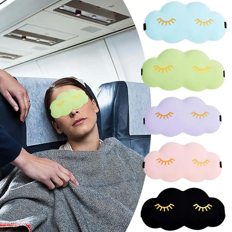 Blind Folds For Sleep 3D Cloud Shape Eye Cover Blind Folds Ergonomic Sleep Blindfold Multifunctional Sleep Cover For Camping