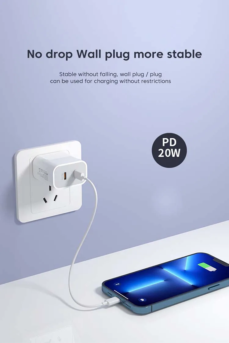 40W Fast Charger Type C Dual Port PD Fast Charging Charger Adapter For iPhone 15 14 Samsung S23 Xiaomi 10A USB C To USB C Cable