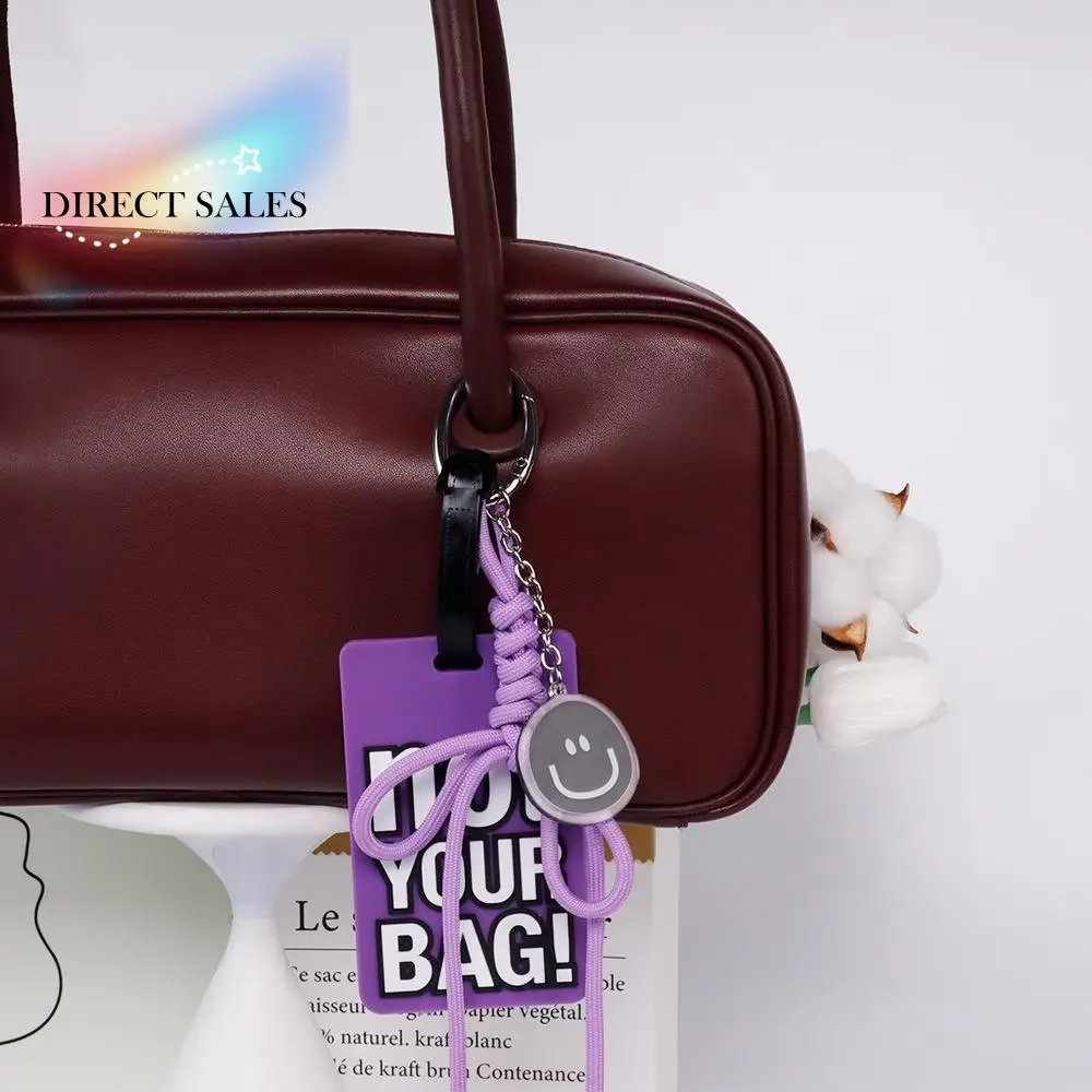 

Purple Sports Style Keychain Handmade Anti-lost Y2K Fashion Bag Pendant DIY Jewelry Korean Charm Rope Keyring Girls