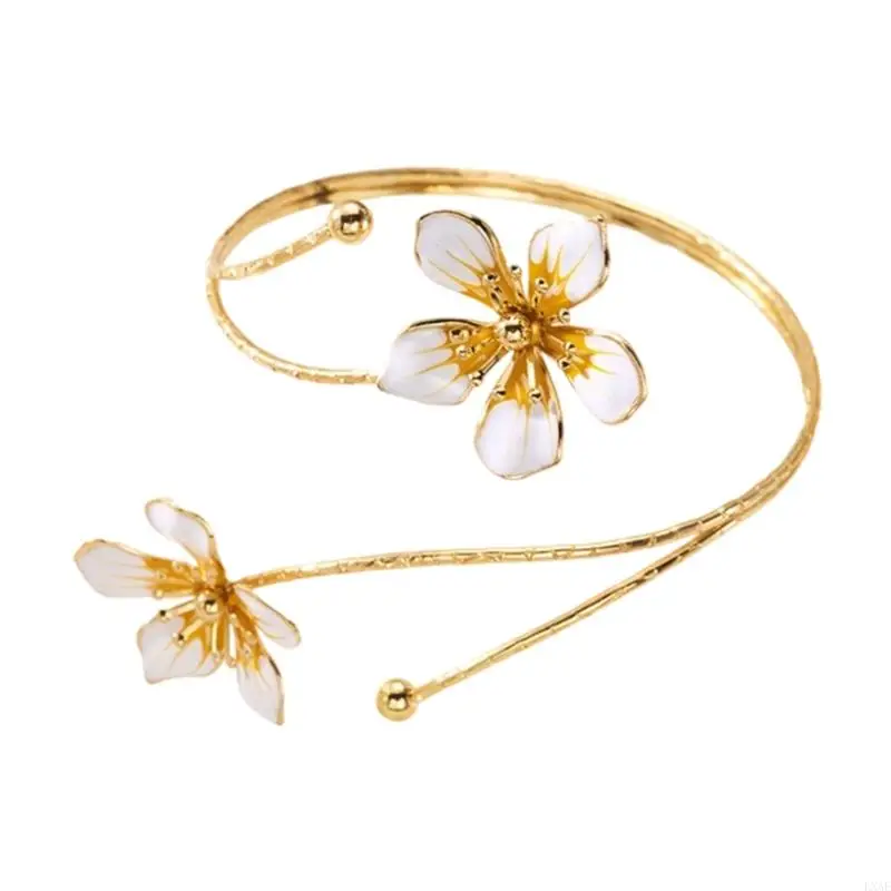  Unique Layered Floral Bracelet Adjustable To Fit Different Wrist Sizes Comfortably