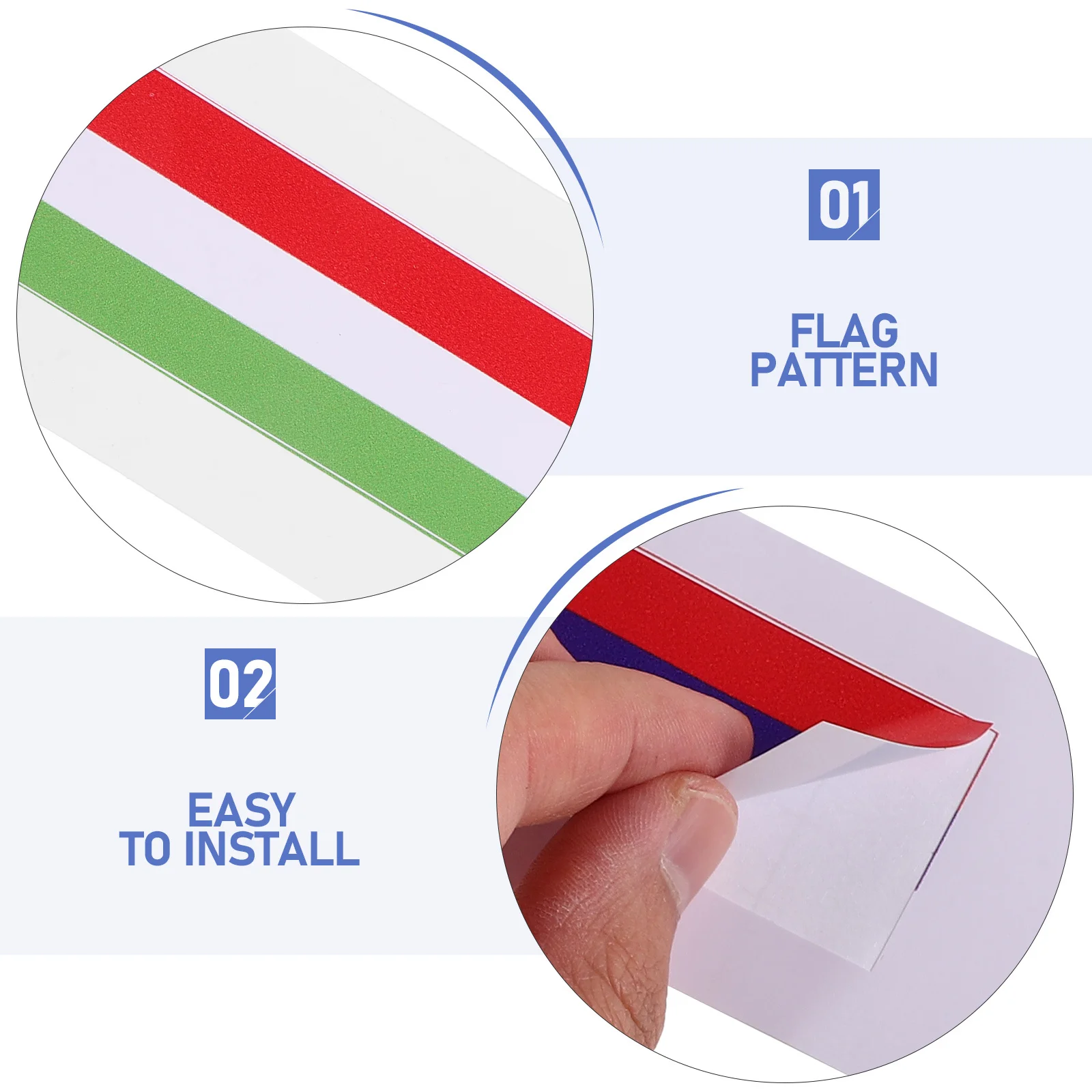 

5Pcs Car Steering Wheel Decals Universal Flag Sticker Durable PVC Material Car Accessories Decoration for Vehicle