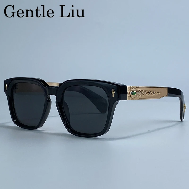 

Classic Square Polarized Sunglasses Men 2025 Luxury Brand Fashion Punk Outdoor Sunglass For Male Steampunk UV400 Driving Shades