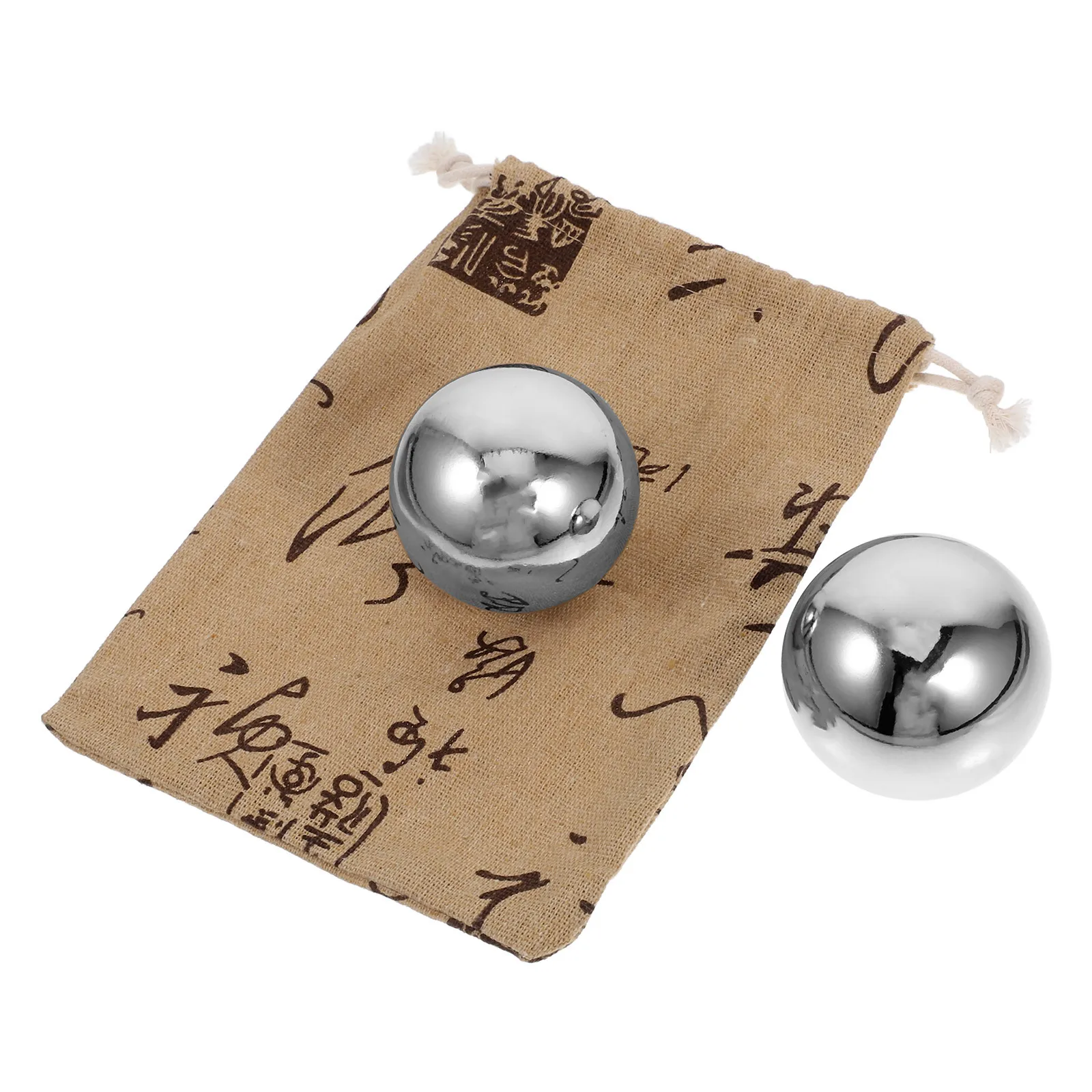 

Small Stainless Hand Massage Ball Portable Round Design Palm Massaging Balls Smooth Surface Relaxing Exercise Tool