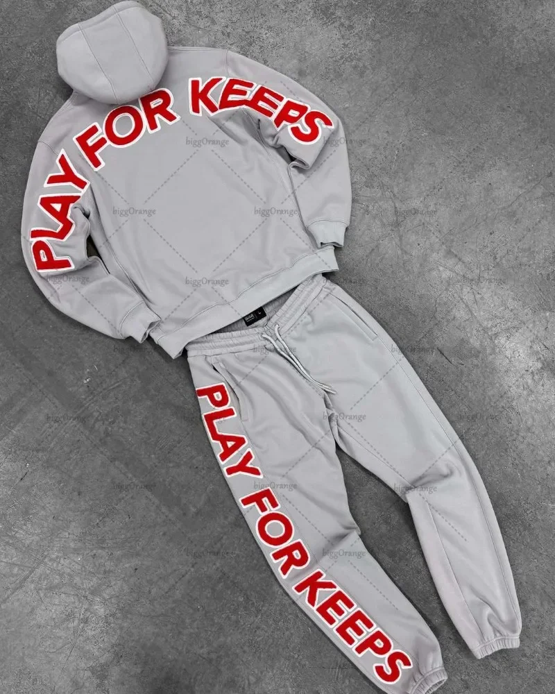 بدلة رجالية غير رسمية Harajuku Y2Koversized للشارع الهيب هوب بأحرف ريترو سترة فضفاضة عصرية ملابس عالية الشارع العصرية