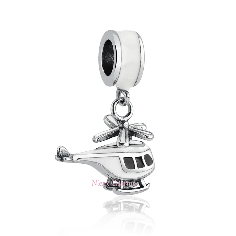 New 925 Sterling Silver Helicopter laptop sports car Pendants charms Bead Fit Pendant Charm Original Bracelet Silver 925 Trinket