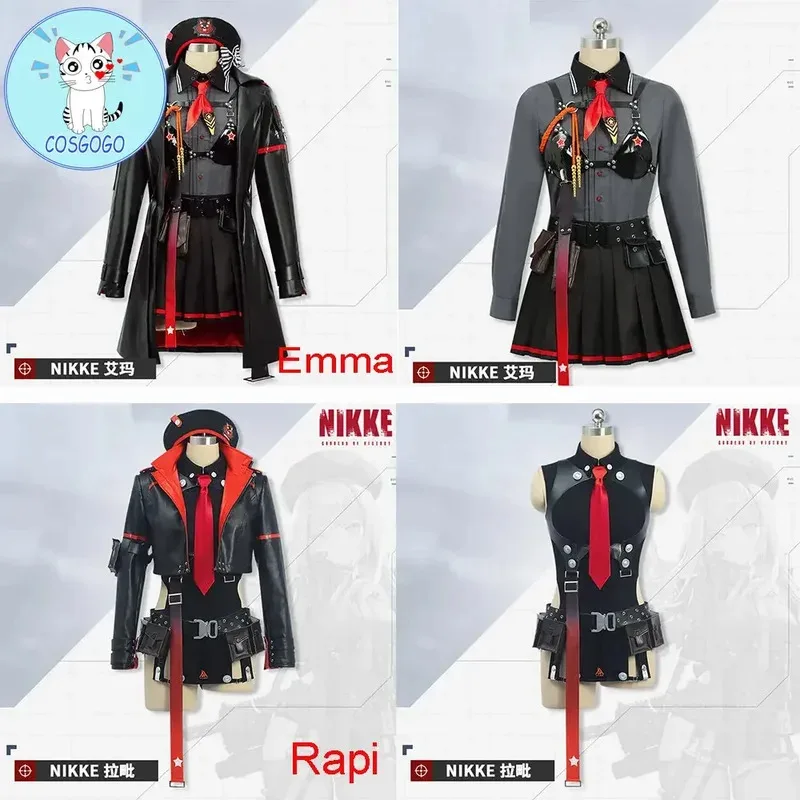 ชุดคอสเพลย์นิกเกะ: เทวรูปแห่งชัยชนะ เอ็มมา/ราปิ ชุดยูนิฟอร์มสำหรับฮาโลวีน ชุดแฟนซีสำหรับผู้หญิงและผู้ชาย ชุดคอสตูมอนิเมะจากเกม ฮันเดส์ซิมเมอร์ ซูท 2'k,8;c'