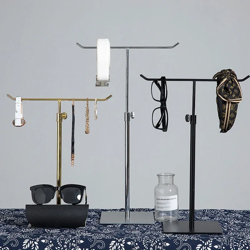 Scarf Necktie Necklace Display Rack Decorative Prop Storage Exhibition Stand For Jewelry Rings Necklace T-Shaped Rack