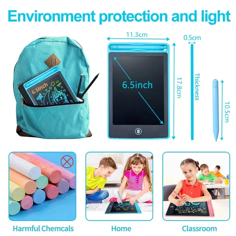6,5 inch LCD-schrijftablet tekentafel kinderen graffiti schetsblok speelgoed handschrift schoolbord magisch schoolbord baby speelgoed geschenken