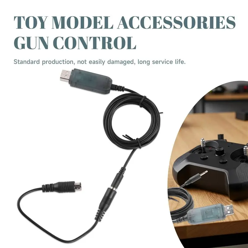 AED7-Plastic RC USB Flight Simulator FMS Cable For FLYSKY FS-SM100 SM100 For FS-I6 I10 I6X FS-T6 FS-CT6B TH9X RC view 2