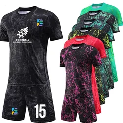 Camouflage Soccer Jersey Suit for Men High Quality Professional Man Team Club Match Training Football Uniform Clothing Custom