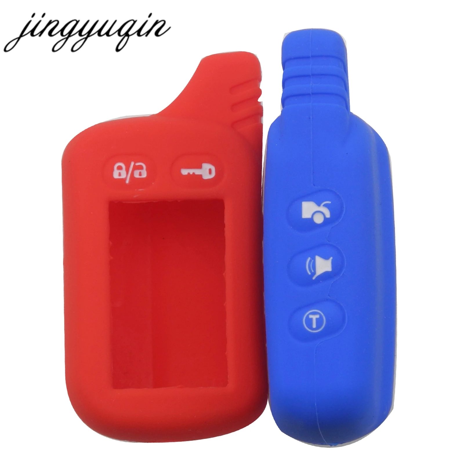 jingyuqin Two Way Car Alarm Silicone Case For Tomahawk TZ9010 SL-950 S-700 LCD Remote for Scher-Khan Silicone Cover