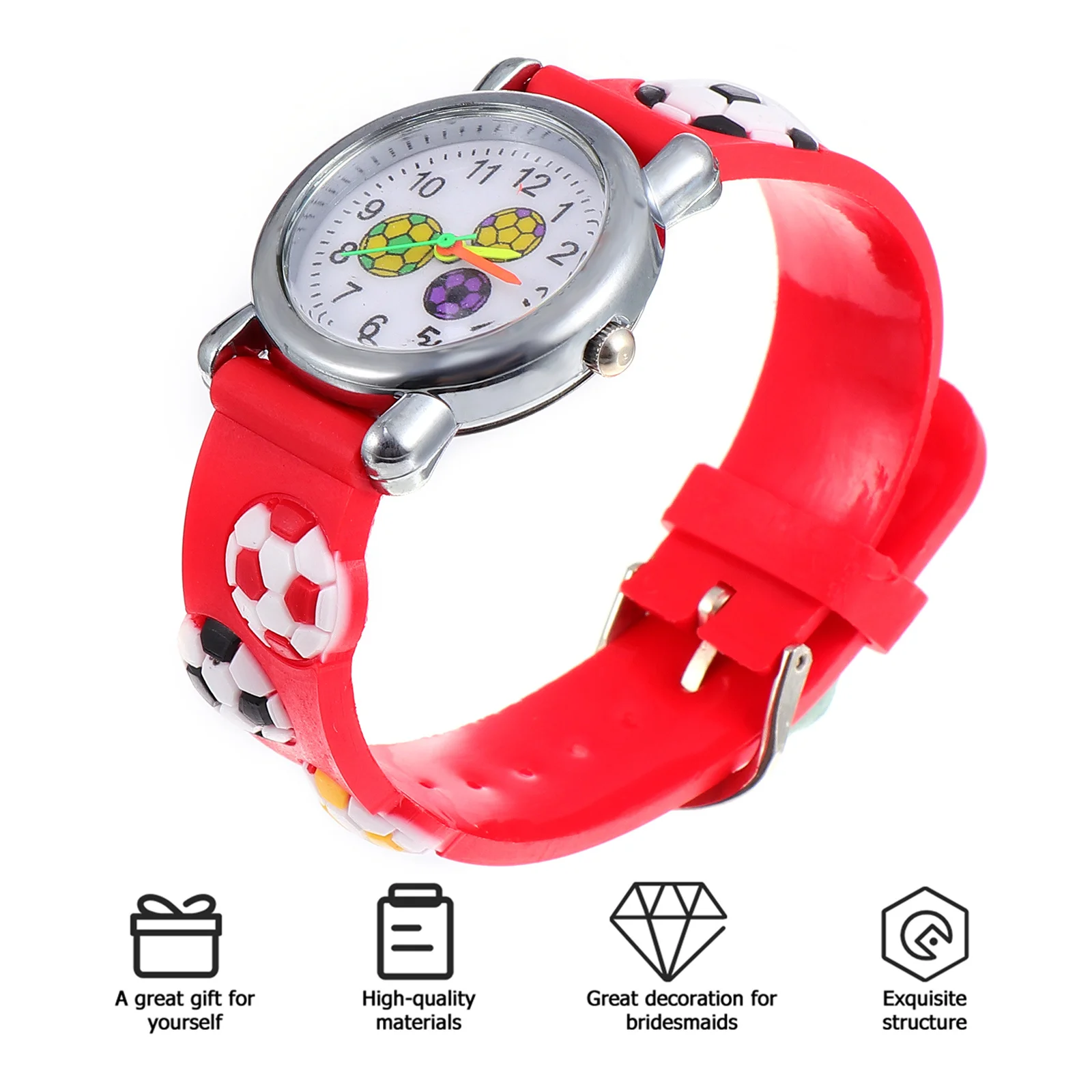 قطعة واحدة من ساعة اليد المتينة بنمط الرسوم المتحركة للطلاب، ساعة هدية جميلة للعصرية #4