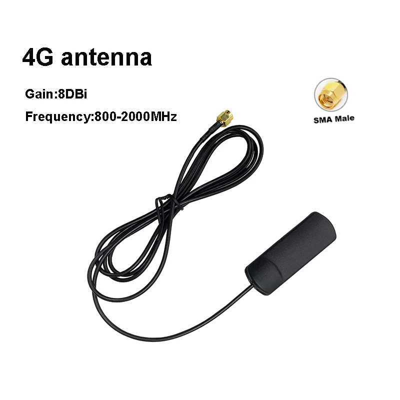 

1Pcs 0.5M 1.5M 3M Cable 4G LTE 3G 2G GSM GPRS Antenna Soft Leather Patch Car Antenna High Gain 8dBi With SMA Male