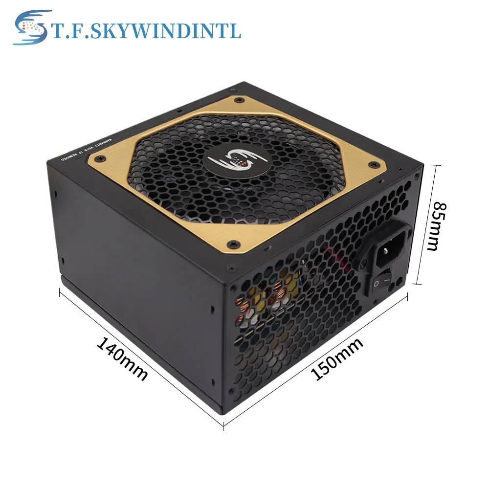 850Wゲーミングコンピューター電源 850WアクティブPFC ATX 220V コンピューターカスタムPSU & RGB冷却ファン電源