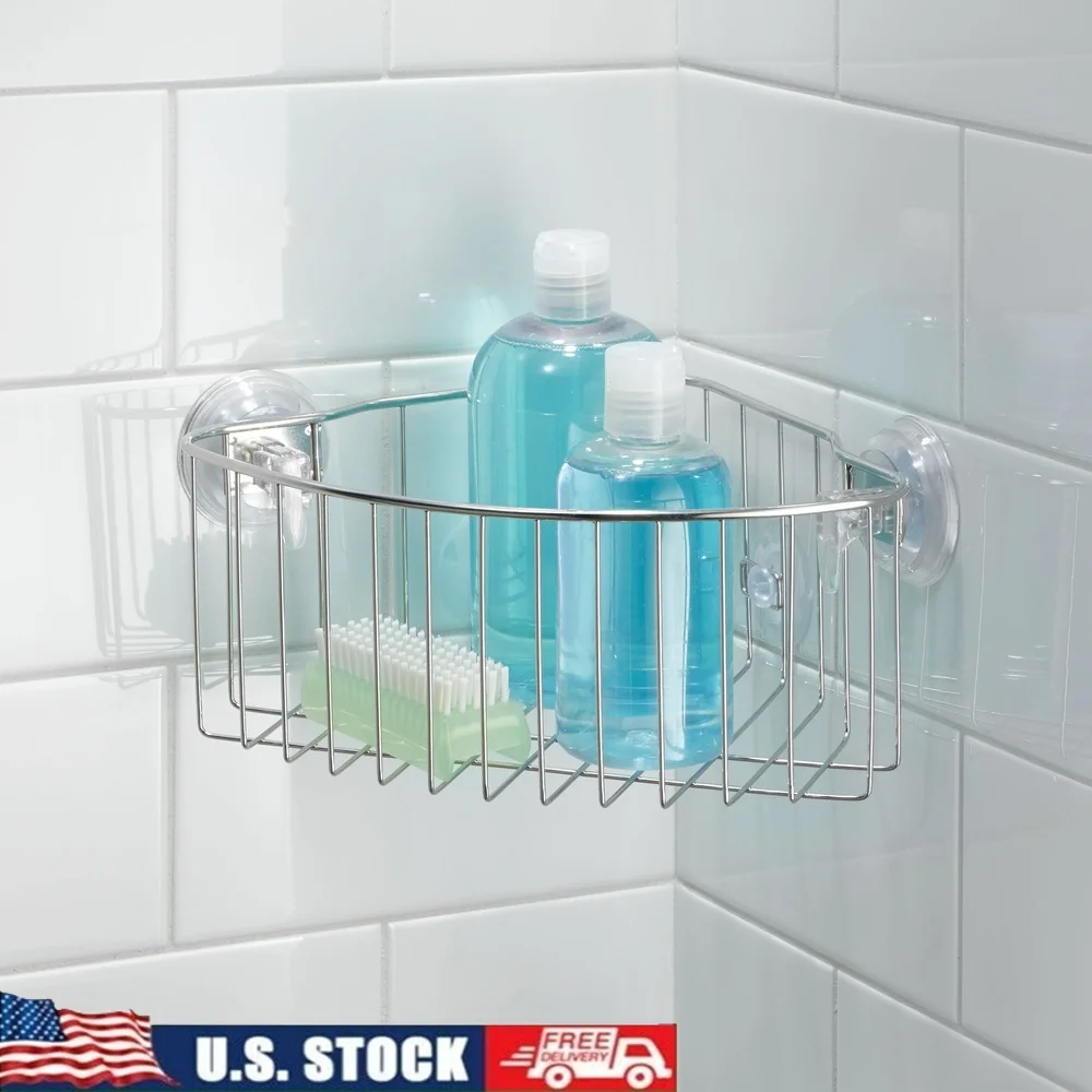 

Нержавеющая сталь, угловая полка для хранения на присоске, органайзер для ванной комнаты, шампунь, мыло, зубные щетки, устойчивый к ржавчине, легкий