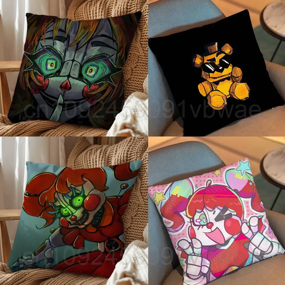 

Circus Baby Freddy FNAF Pillow Case Office Cushions Suitable For Sofa Car Bedroom Decorative Cushion Cover