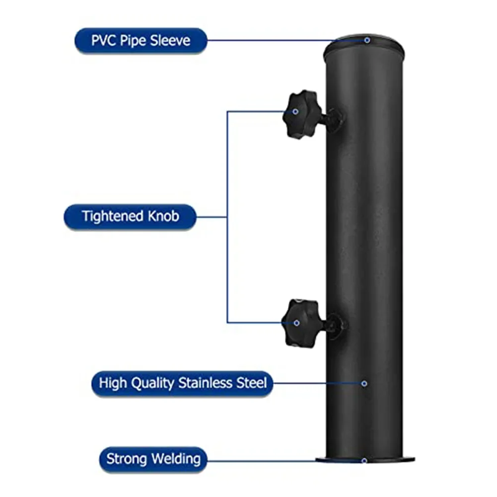 30cm Adjustable Umbrella Holder Customization Umbrella Setup Industrial-grade Stainless Steel Garden Or Patio Use