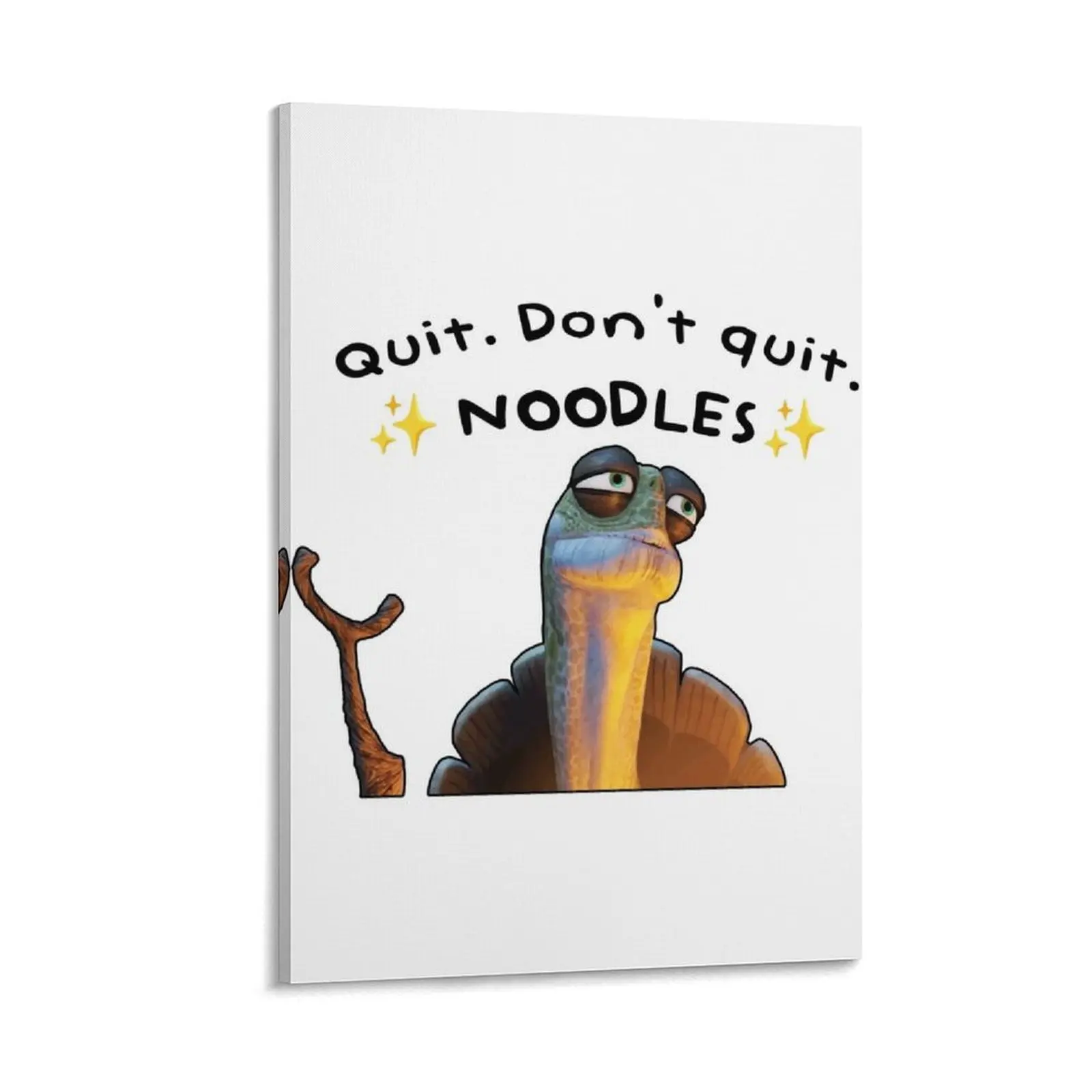 Kung Fu Panda Oogway quote Quit. Don't quit. Noodles. Canvas Painting decor aesthetic room room decoration accessories