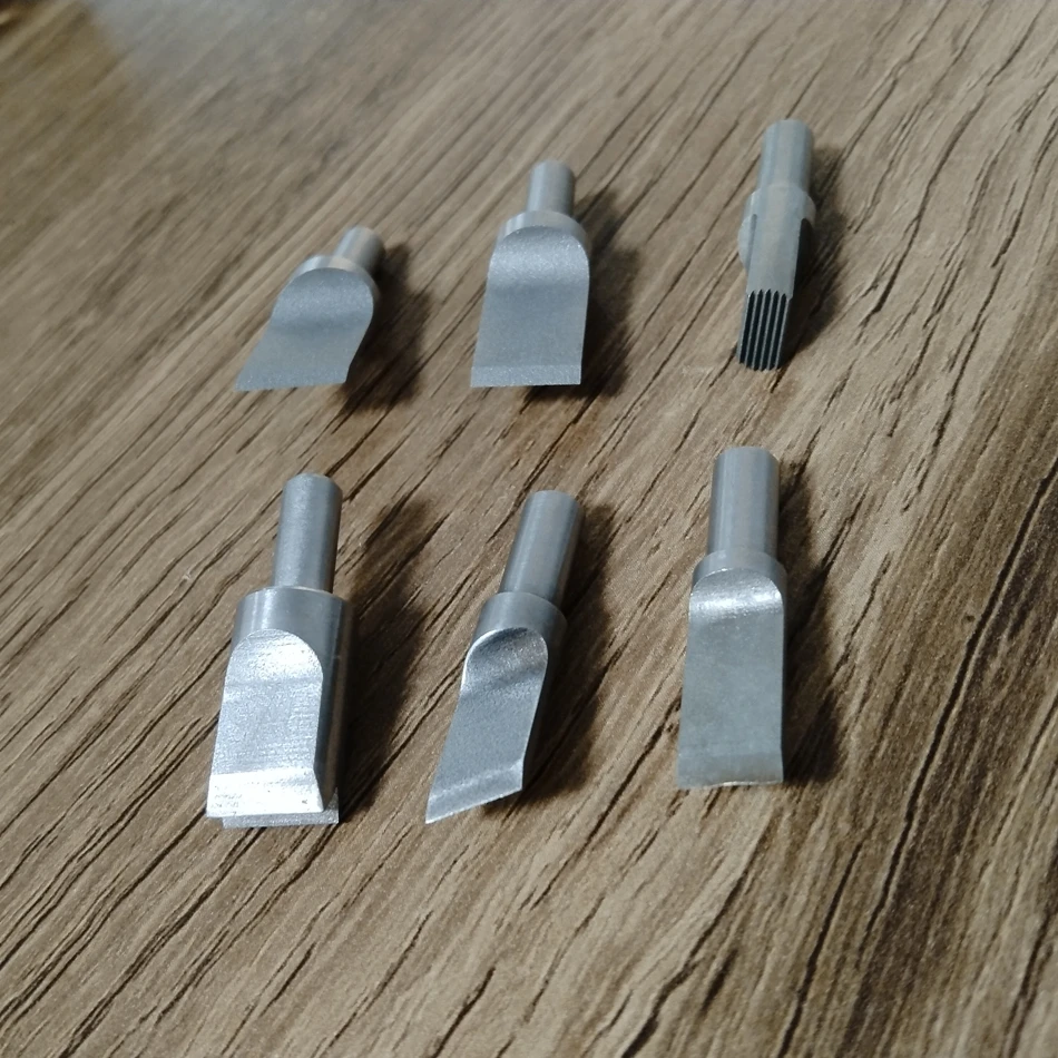 DIY leather craft hardware tools, stainless steel wire cutting multi-type rotary engraving blades, compatible with 5.5mm shank