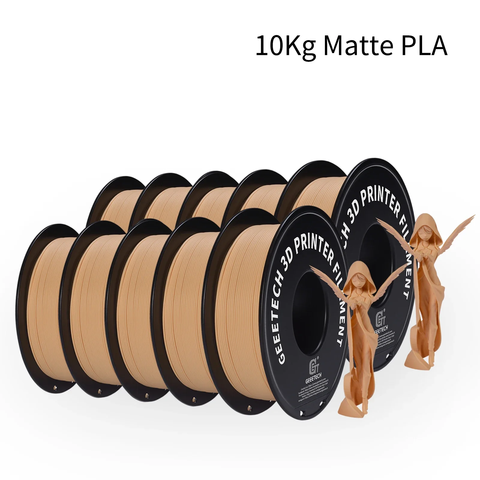 Geeetech 10Kg 3d Matte Pla Filament 1.75Mm Spool Draad Voor 3d Printer Materiaal, Veiligheid, Vacuüm Verpakking