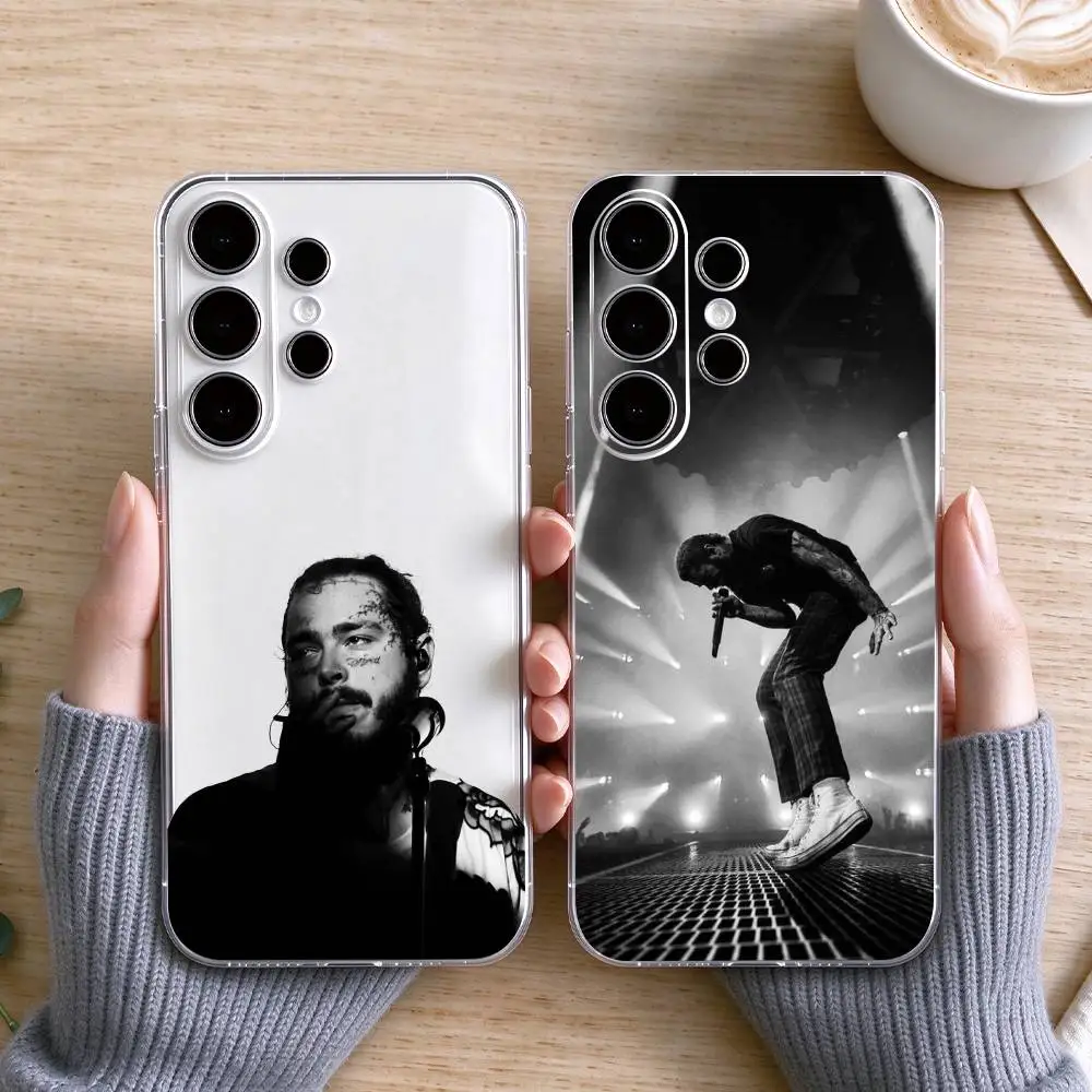 S-Singer Post Malone  Phone Case For Samsung S25,S24,S21,S22,S23,S30,Ultra,S20,Plus,Fe Transparent Cover Gift