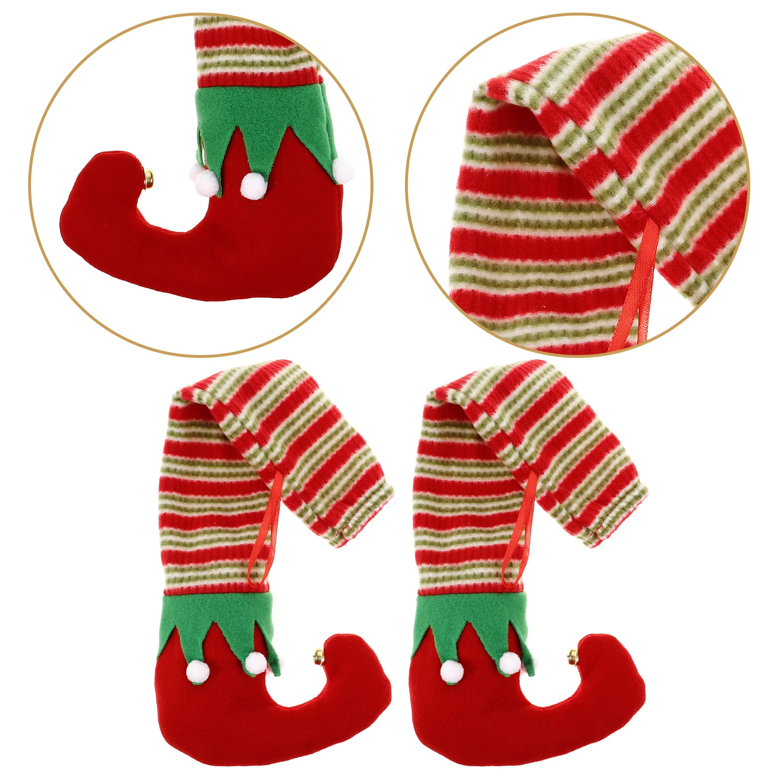 

4Pcs Christmas Chair Leg Covers Cute Cartoon Fabric Socks Xmas Table Leg Slipcovers Non Slip Chair Feet Protectors Holiday