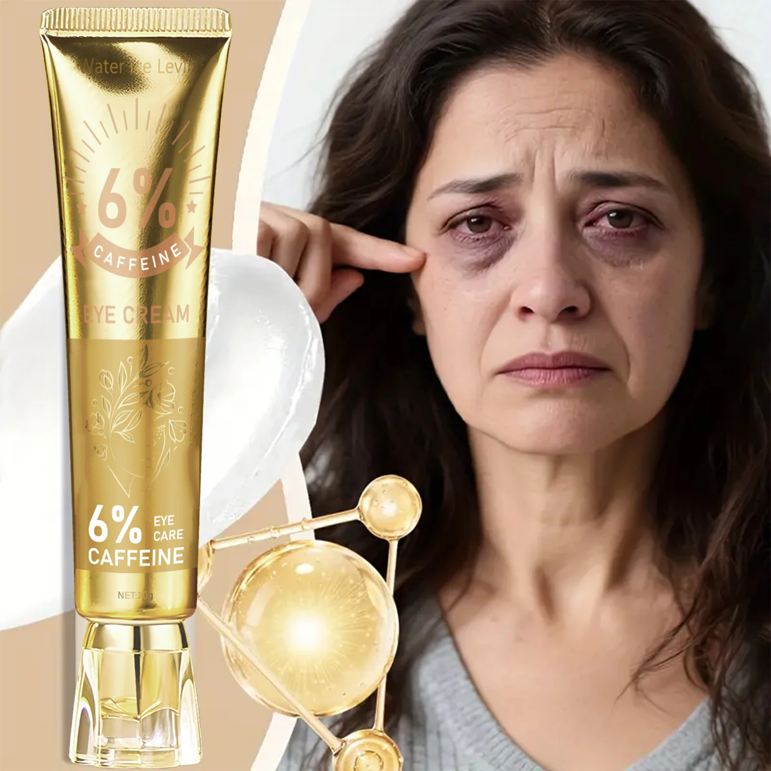 Fórmula Polipeptídeo inyectada. Antienvejecimiento clásico. Adición de ácido hialurónico. Suave para el área de los ojos. 6% de cafeína. 9 g de red.