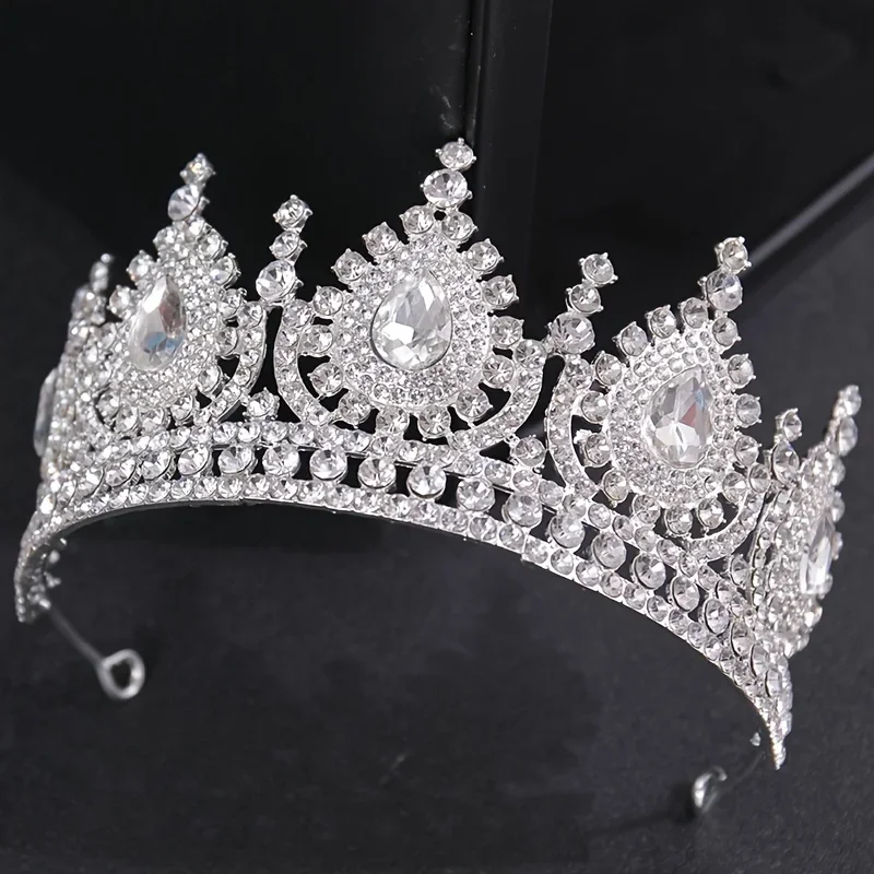Luxus Kristall Tiaras Und Kronen Für Frauen Braut Strass Prom Prinzessin Diadem Krone Tiara Hochzeit Braut Haar Zubehör