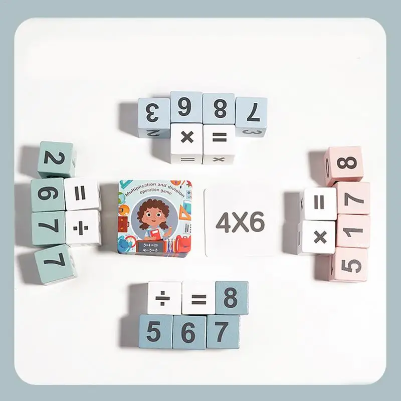 Math Table Board Game Math Multiplication Wooden Board Games Toy Wooden Table Game Family Travel Game For Boys Girls Children