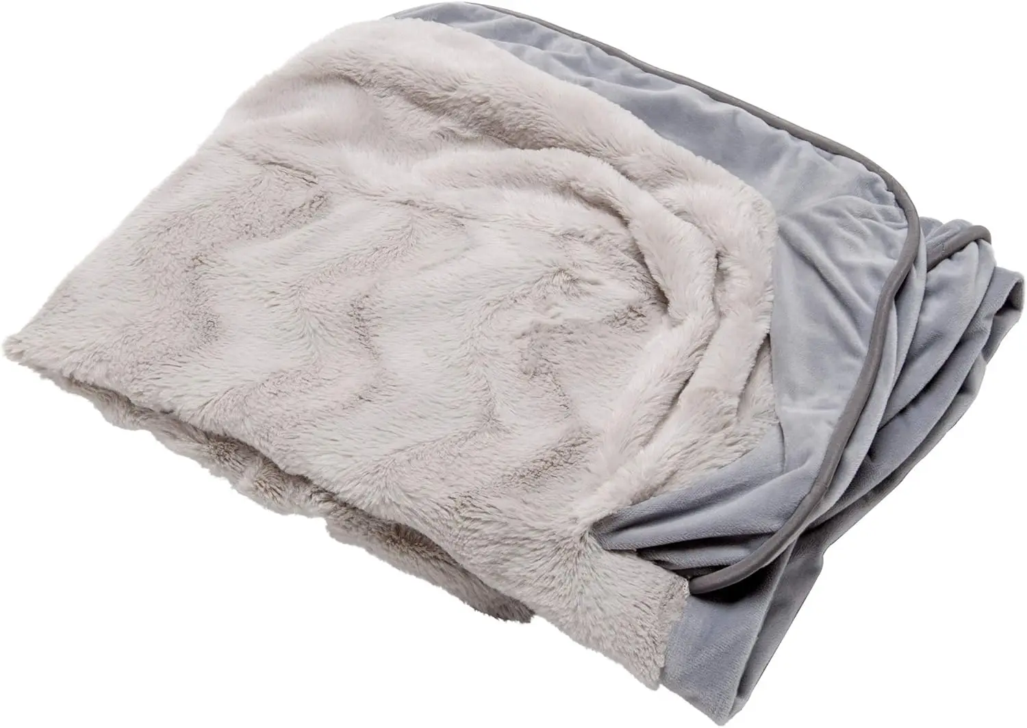 

Replacement Dog Bed Cover Perfect Comfort Plush & Velvet Waves Sofa-Style, Hine Washable - Granite Gray, Jumbo (X-Large)