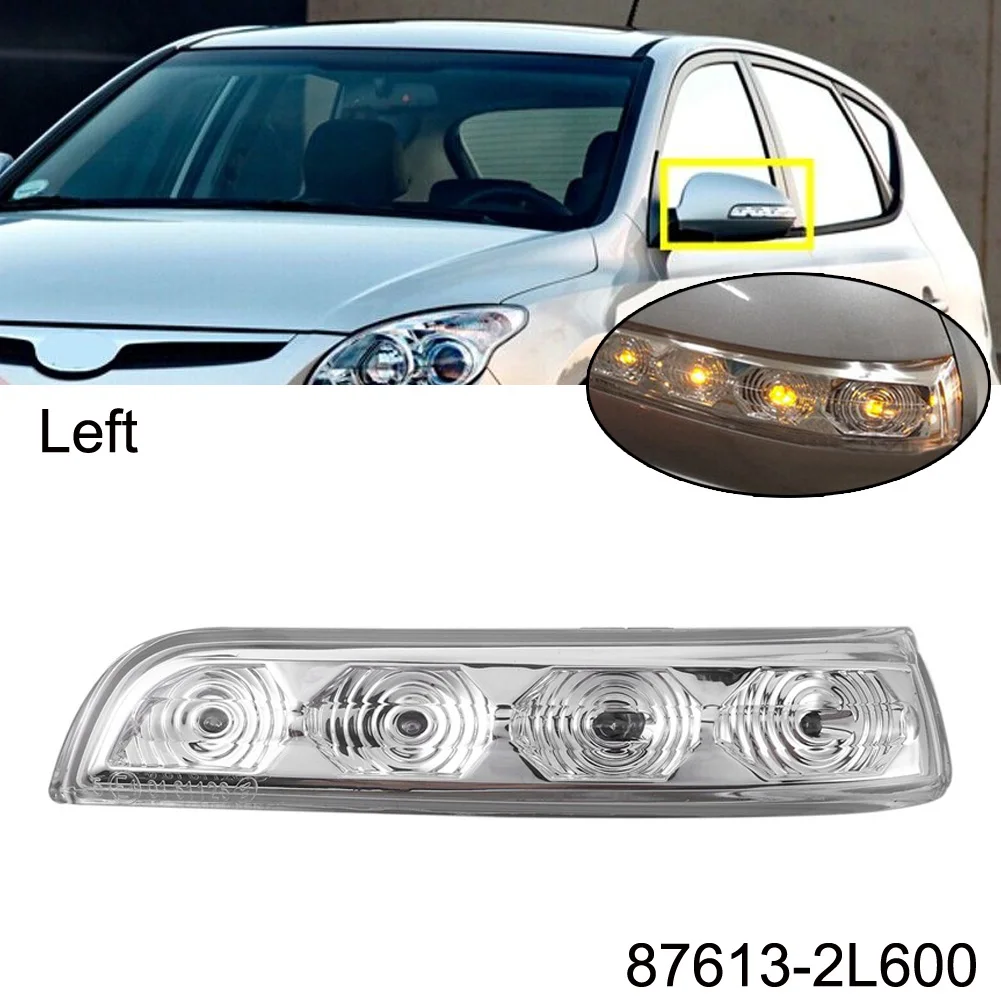 Luz LED de señal de giro para espejo retrovisor izquierdo, accesorio de plástico para Hyundai I30 2009-12, 87614-2L600, CC de 12V, 1 piezas