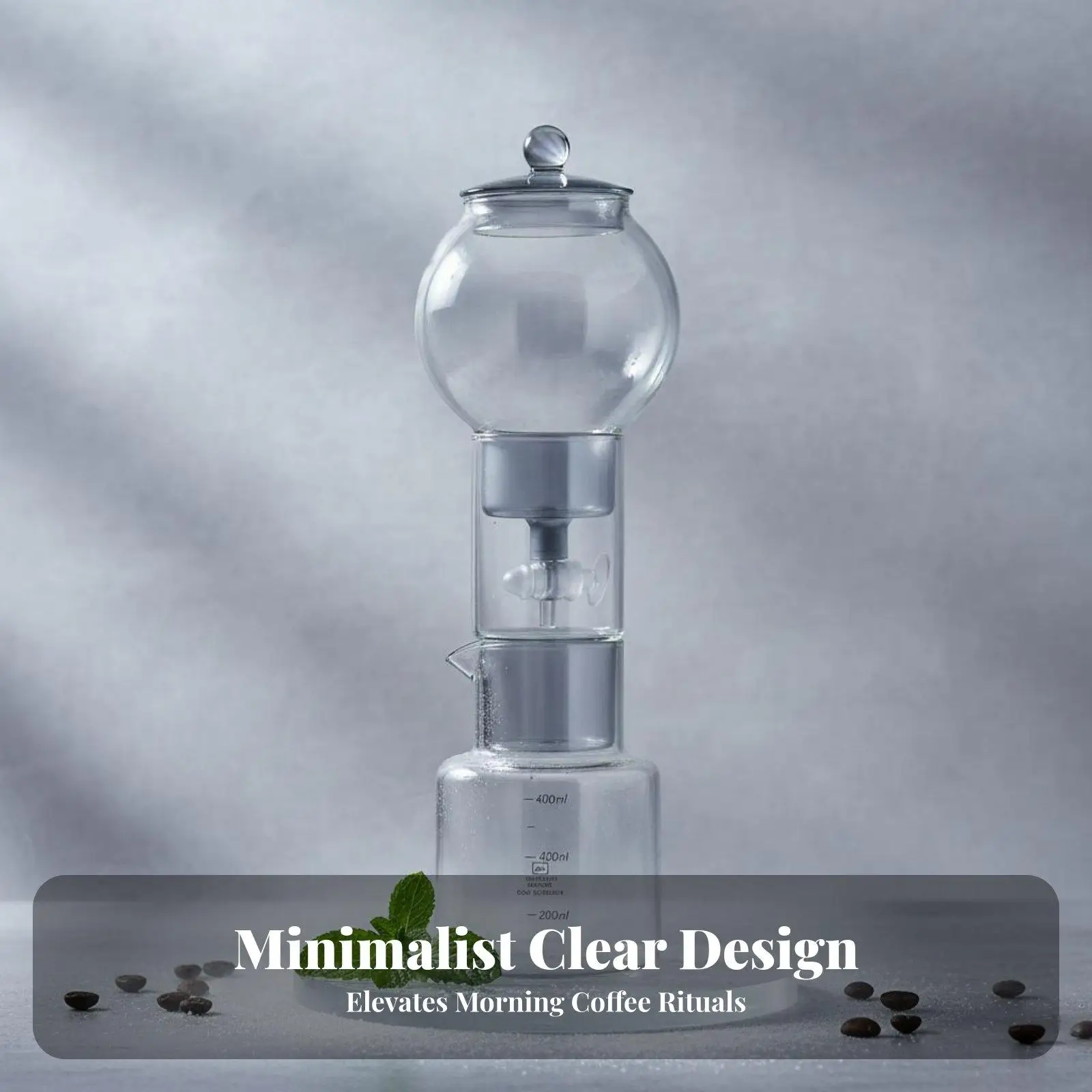 High Borosilicate Glass Coffee Brewing Stand for Slow Drip Iced Coffee and Loose Leaf Tea