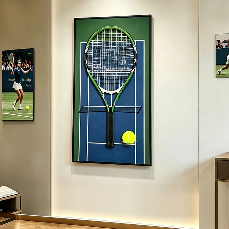 Exquisite Tennis Racket Metal Display Frame Tennis Court Matching Tennis Rack Display Stand ( Tennis Balls And Rackets)