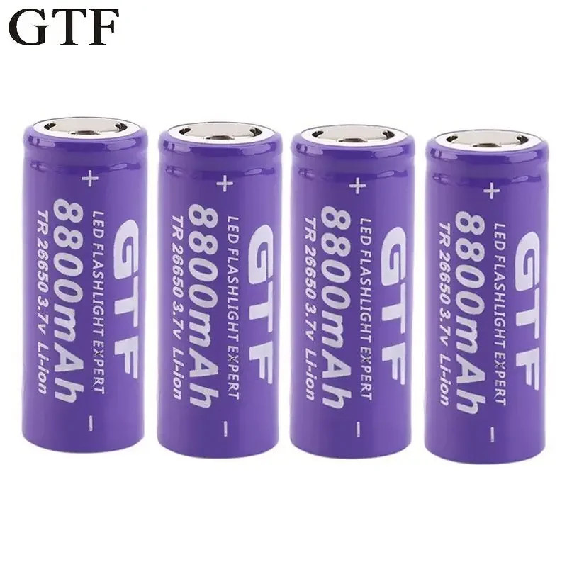 100% Nouveau 3,7v 26650 Batería Li-Ion 8800mAh Recargable Par Linterna LED De Acumula