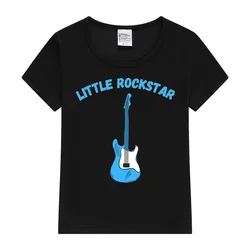 Little Rockstar Baby T-Shirt Cute Cartoon Girl Kids T-shirts Girls Summer Clothes Baby T Shirts Children New Sleeve Graphic Tee