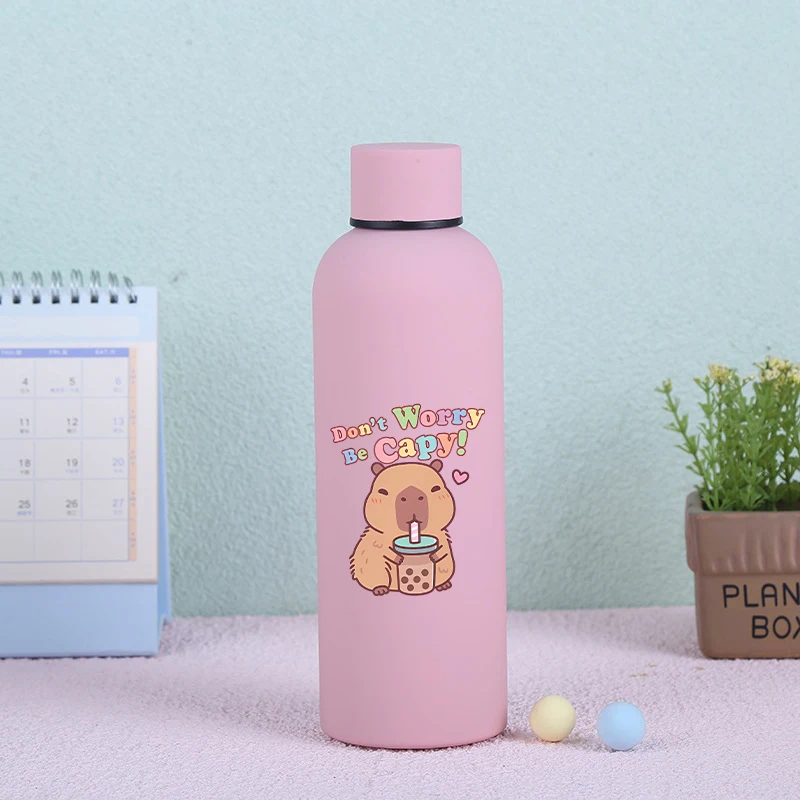 

Capybara Thermos Water Cup Cartoon Anime Stainless Steel Water Bottle Leak Proof Sports Flask Large Capacity Drinking Bottles