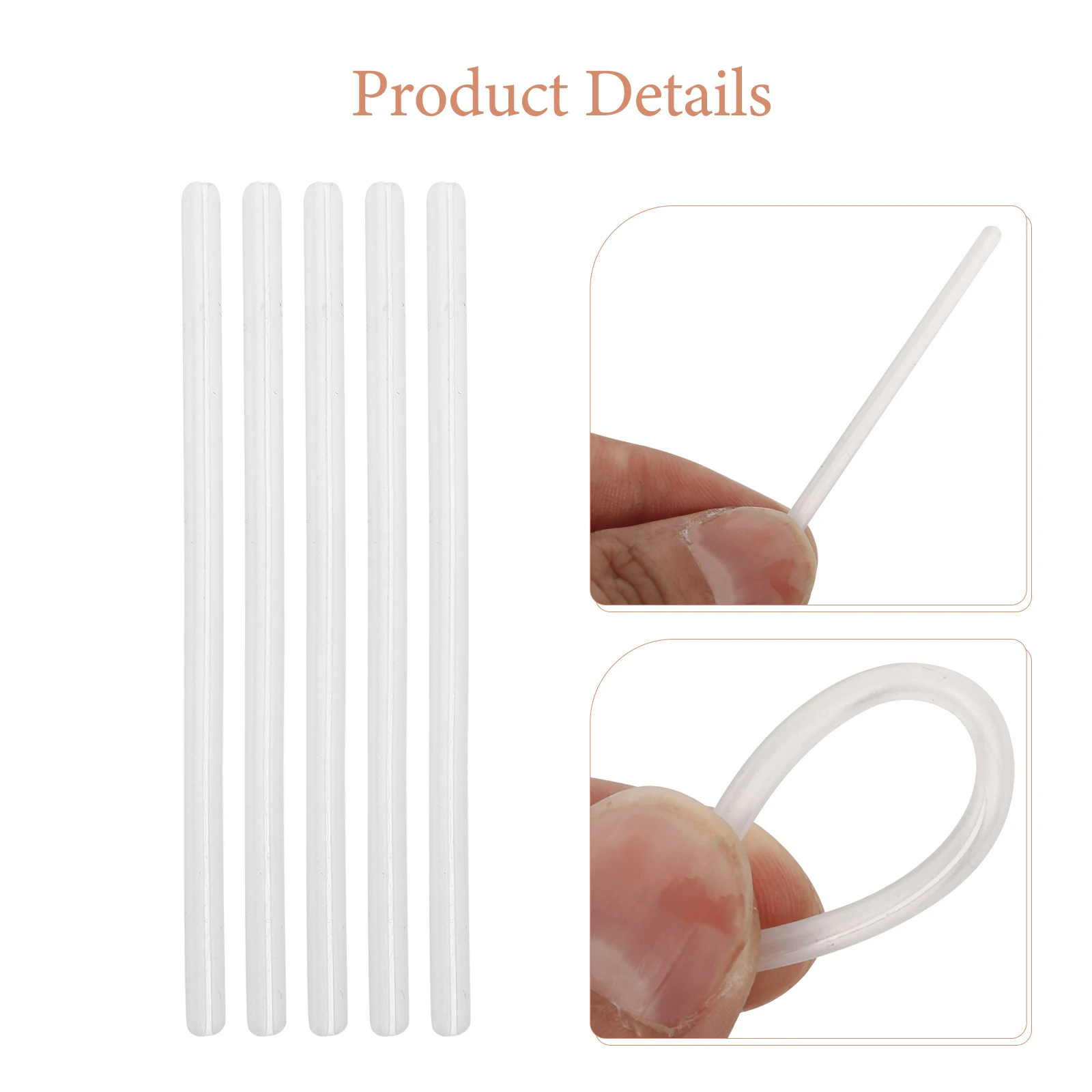 

5 Pairs Transparent Eyeglass Leg Covers Silicone Ear Cushions Durable Non-Slip Flexible Anti-Allergy Lightweight Metal Glasses
