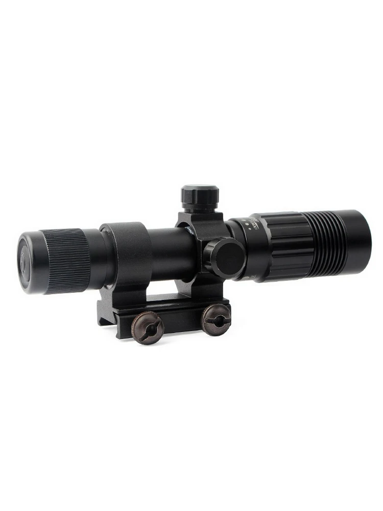 1PC Powerful Tactical Flashlight Adjustable Green Dot Laser Illuminator Fits 20mm Track Tactical Torch Lamp Bulbs Lantern