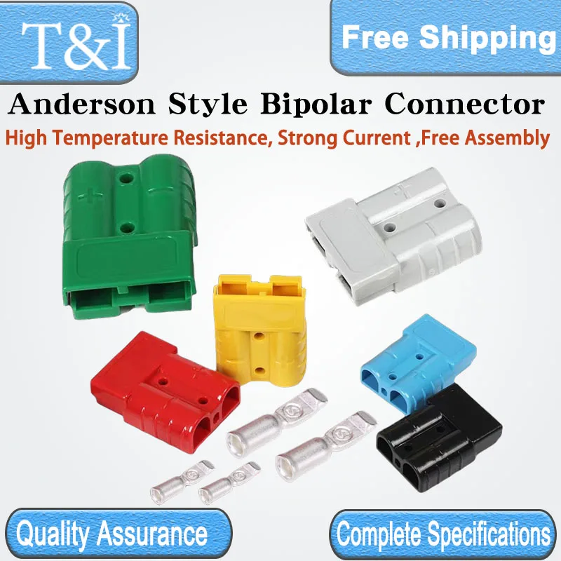 

5/20/100 Pcs Anderson Plug Type Fast Bipolar Connector 50/120/175/350A Copper Plated Anti Electric Shock High Current Connector