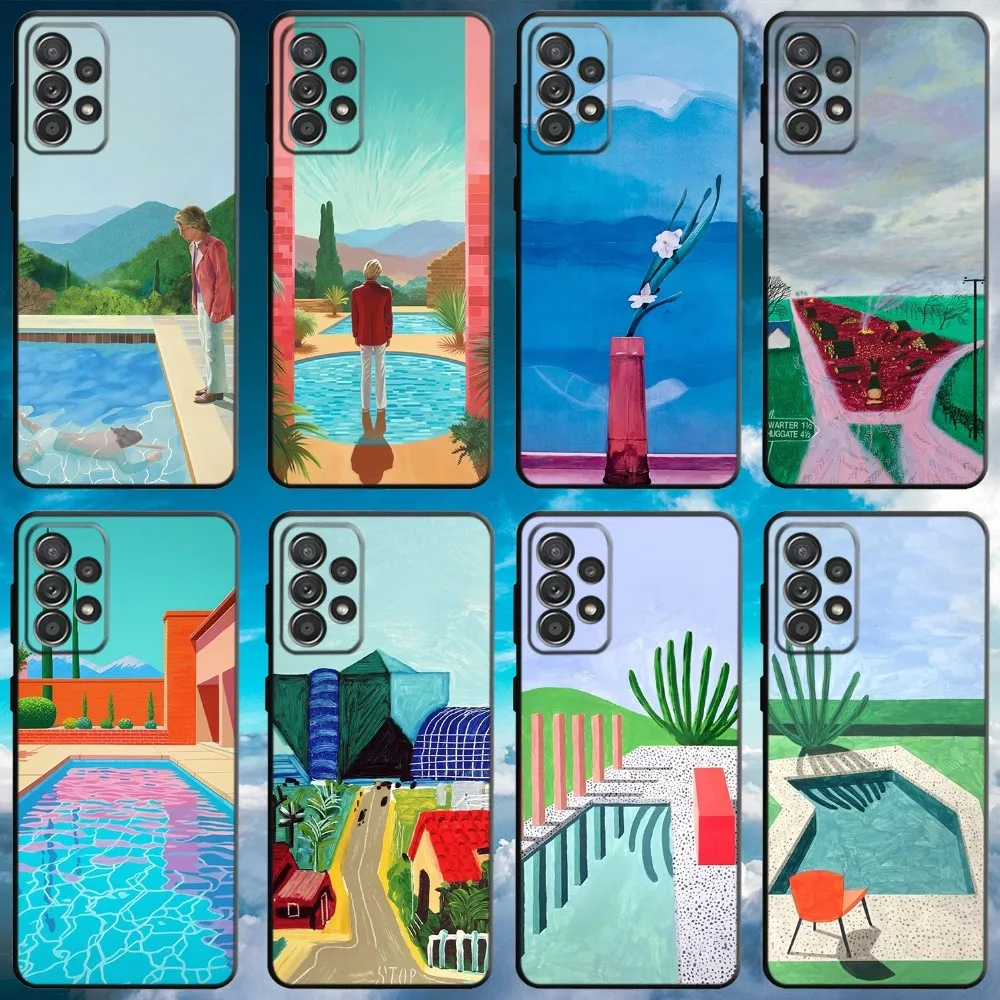 David Hockney Painting Art Phone Case For Samsung S21,S22 Ultra,S20,S30 plus,S22 plus,S23,S30 ultra 5G Soft Black Cover