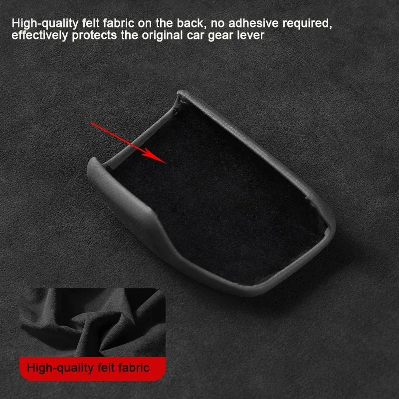 

For Audi A4 A5 B9 A6 A7 C8 Q5 Q7 NAPPA Leather Gear Shift Knob Color Matched Interior Overlay Cover 2019-2025 Car Accessory