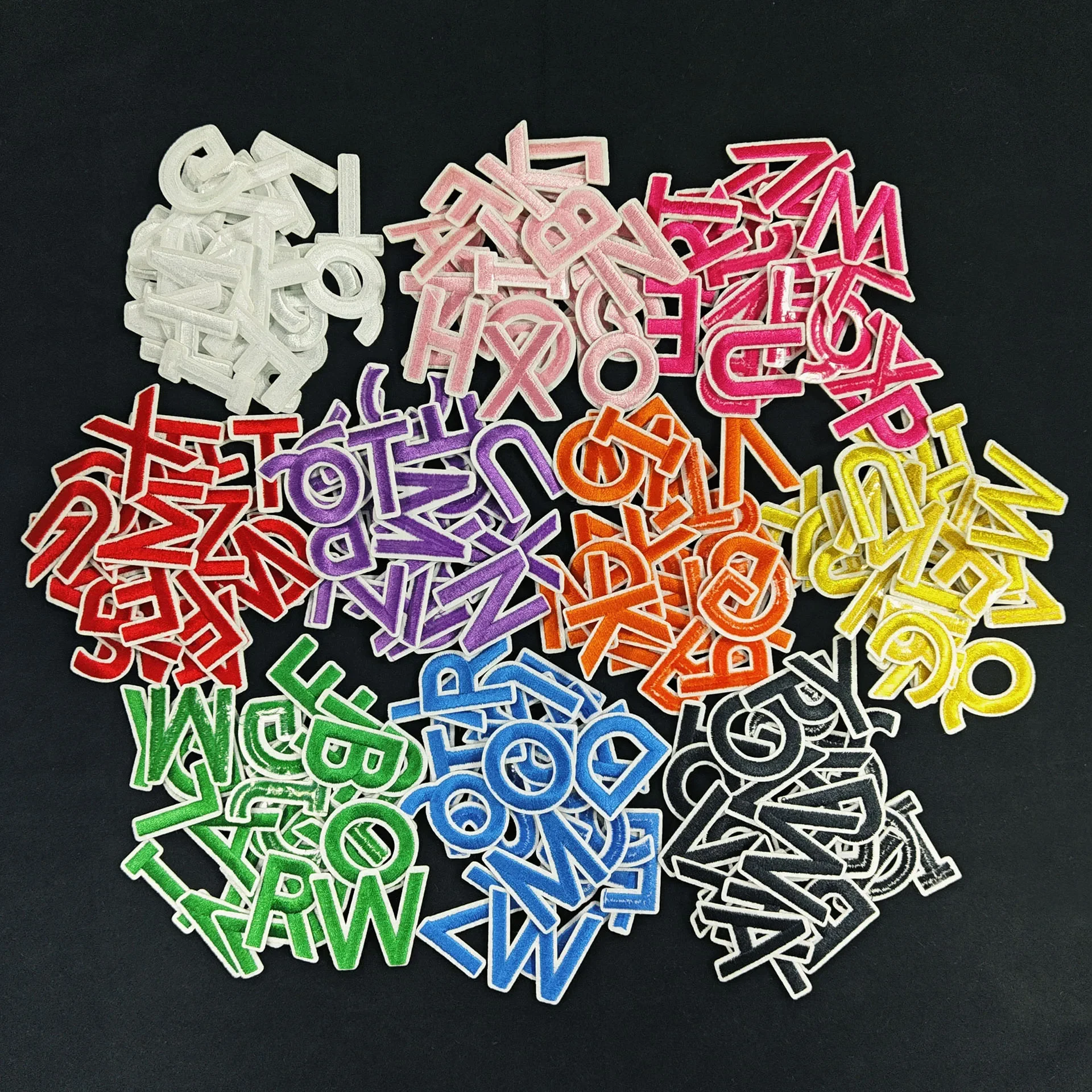 26/10Pcs Embroidery Letters Patches Colorful Ironing Alphabet Stickers for Clothes Fusible Iron on Patches Bags Hats Accessories