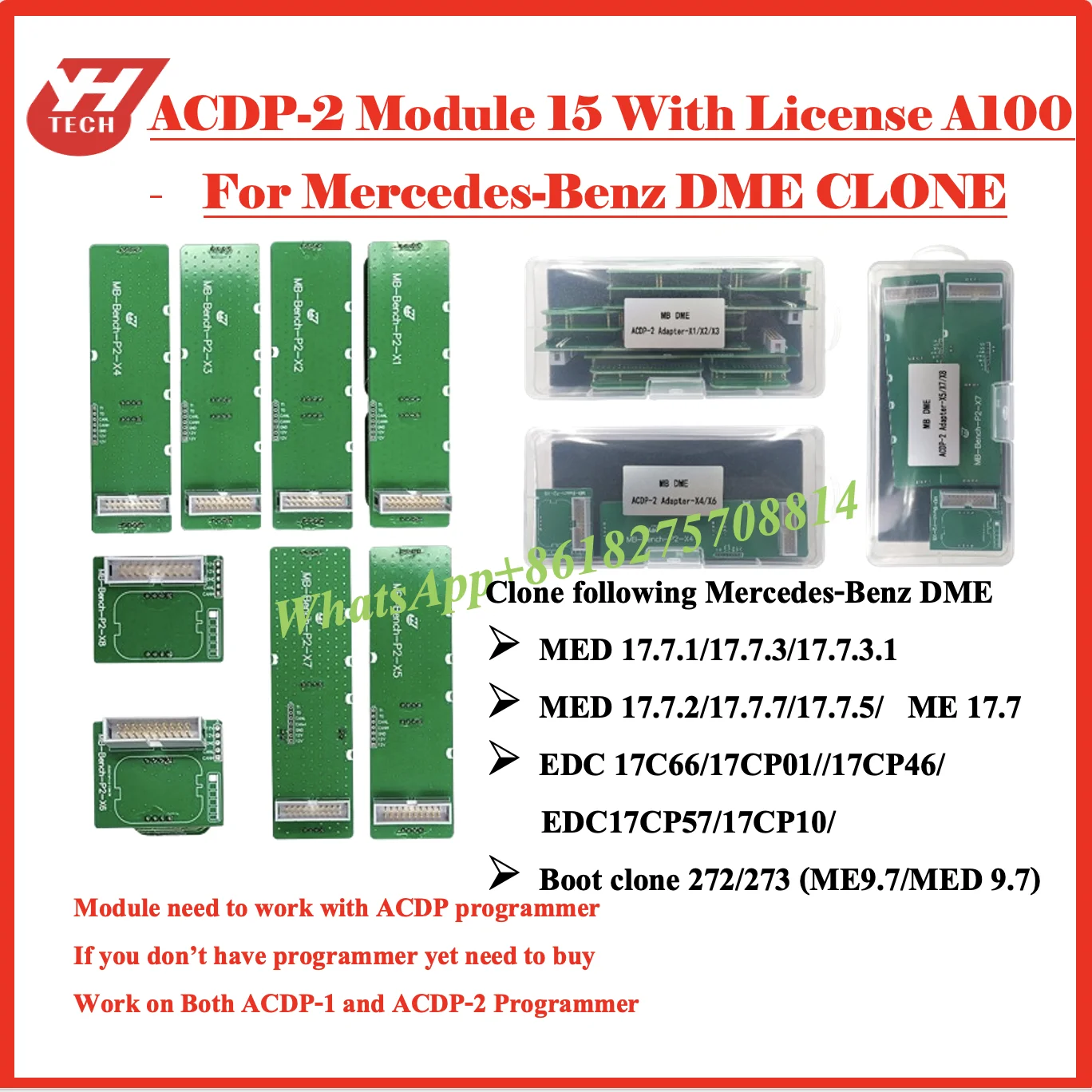 Yanhua ACDP ECU programming tool Module 15 with License A100 for Mercedes Benz DME read and write tools